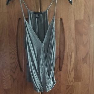 Deep plunge spaghetti strap top